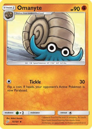 Omanyte 75/181 - SM  Team Up Reverse Holofoil - Poke-Collect