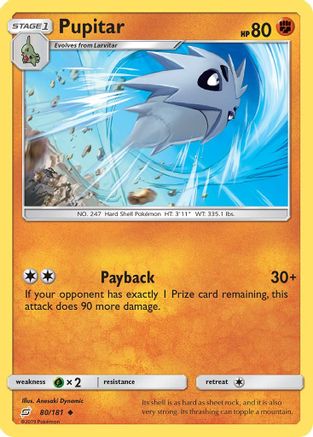 Pupitar 80/181 - SM  Team Up Reverse Holofoil - Poke-Collect