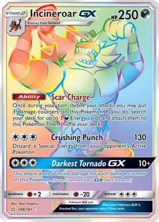 Incineroar GX (Secret) 188/181 - SM  Team Up Holofoil - Poke-Collect