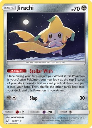 Jirachi 99/181 - SM  Team Up Reverse Holofoil - Poke-Collect