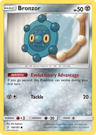 Bronzor 100/181 - SM  Team Up Reverse Holofoil - Poke-Collect