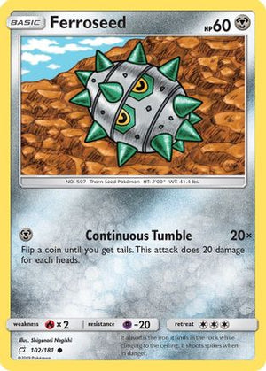 Ferroseed 102/181 - Team Up Reverse Holofoil - Poke-Collect