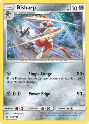 Bisharp 105/181 - SM  Team Up Reverse Holofoil - Poke-Collect