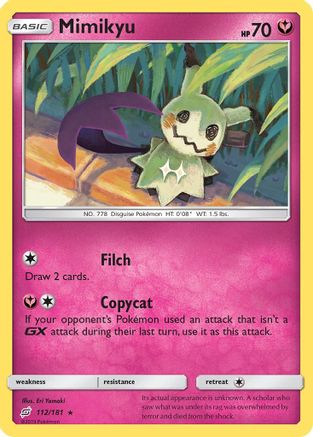 Mimikyu 112/181 - SM  Team Up Reverse Holofoil - Poke-Collect
