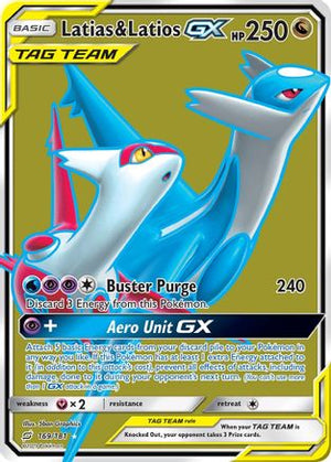 Latias & Latios GX (Full Art) 169/181 - SM  Team Up Holofoil - Poke-Collect