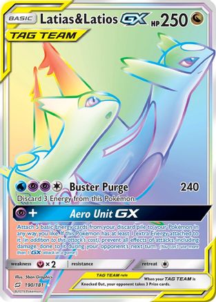 Latias & Latios GX (Secret) 190/181 - SM  Team Up Holofoil - Poke-Collect