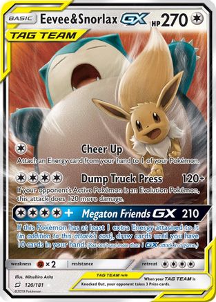 Eevee & Snorlax-GX 120/181 - Team Up Holofoil - Poke-Collect