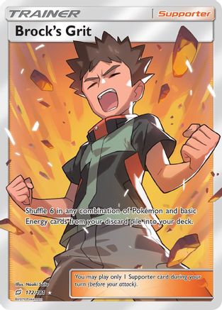 Brock's Grit (Full Art) 172/181 - SM  Team Up Holofoil - Poke-Collect