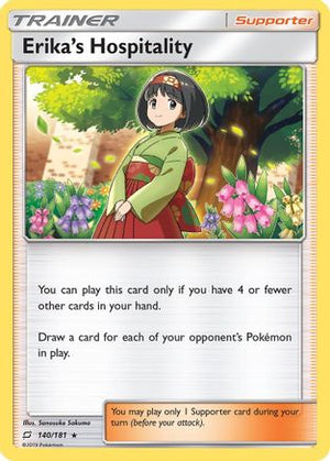 Erika's Hospitality 140/181 - SM  Team Up Reverse Holofoil - Poke-Collect