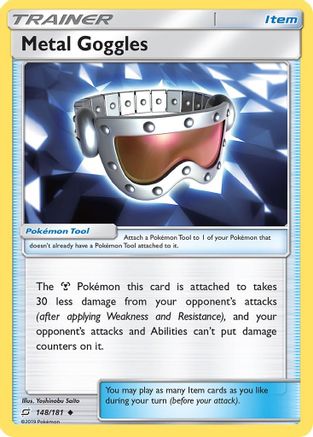 Metal Goggles 148/181 - SM  Team Up Reverse Holofoil - Poke-Collect