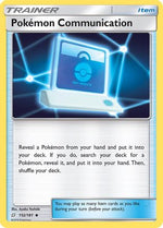 Pokemon Communication 152/181 - SM  Team Up Reverse Holofoil - Poke-Collect