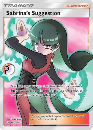 Sabrina's Suggestion (Full Art) 181/181 - SM  Team Up Holofoil - Poke-Collect