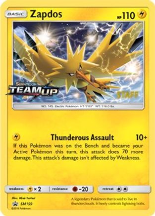 Zapdos - SM159 (Prerelease) [Staff] SM159 - SM Promos Holofoil - Poke-Collect