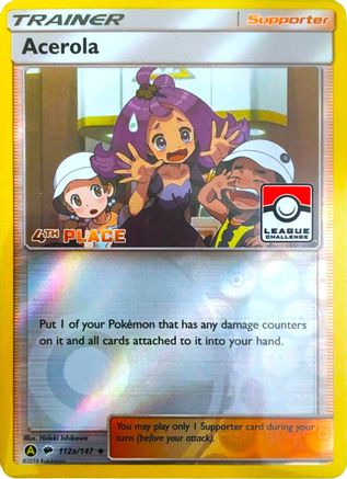 Acerola (League Challenge) [4th Place] 112a - League & Championship Cards Reverse Holofoil - Poke-Collect