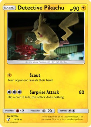 Detective Pikachu 10/18 - Detective Pikachu Holofoil - Poke-Collect