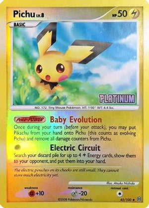 Pichu - 45/106 [Platinum] 45 - Burger King Promos Reverse Holofoil - Poke-Collect