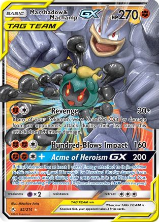 Marshadow & Machamp GX 82/214 - SM  Unbroken Bonds Holofoil - Poke-Collect