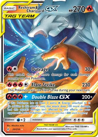 Reshiram & Charizard-GX 20/214 - Unbroken Bonds Holofoil - Poke-Collect