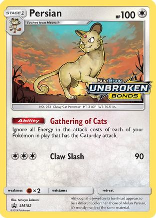 Persian SM182/248 - SM Black Star Promos Holofoil - Poke-Collect