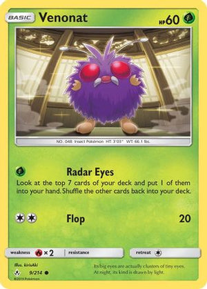 Venonat 9/214 - Unbroken Bonds - Poke-Collect