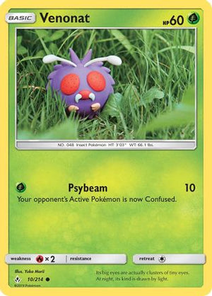 Venonat 10/214 - Unbroken Bonds Reverse Holofoil - Poke-Collect