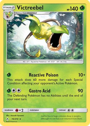Victreebel 15/214 - Unbroken Bonds Reverse Holofoil - Poke-Collect