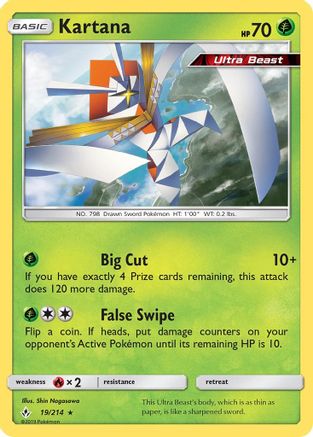 Kartana 19/214 - SM  Unbroken Bonds Holofoil - Poke-Collect