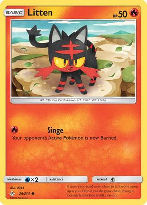 Litten 26/214 - Unbroken Bonds Reverse Holofoil - Poke-Collect