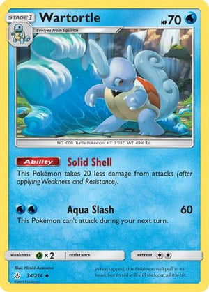 Wartortle 34/214 - Unbroken Bonds Reverse Holofoil