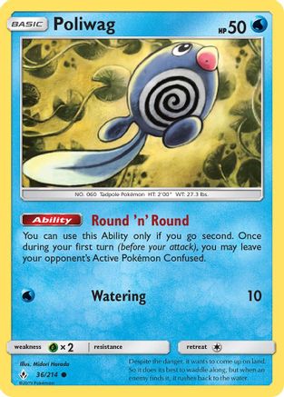 Poliwag (36) 36/214 - SM  Unbroken Bonds - Poke-Collect