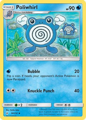 Poliwhirl 38/214 - SM  Unbroken Bonds Reverse Holofoil - Poke-Collect