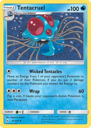 Tentacruel 41/214 - Unbroken Bonds Reverse Holofoil - Poke-Collect
