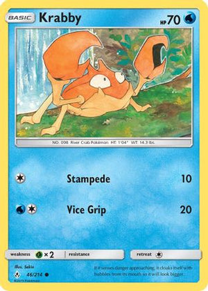 Krabby 46/214 - Unbroken Bonds Reverse Holofoil - Poke-Collect