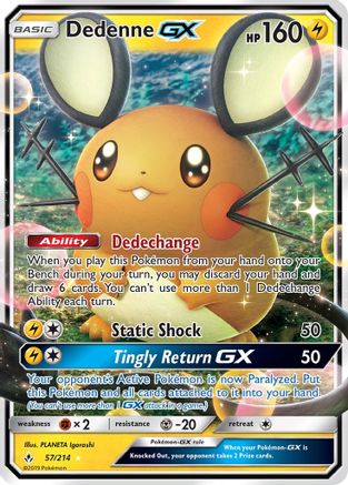 Dedenne GX 57/214 - SM  Unbroken Bonds Holofoil - Poke-Collect