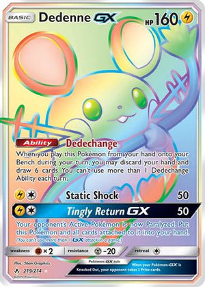 Dedenne GX (Secret) 219/214 - SM  Unbroken Bonds Holofoil - Poke-Collect