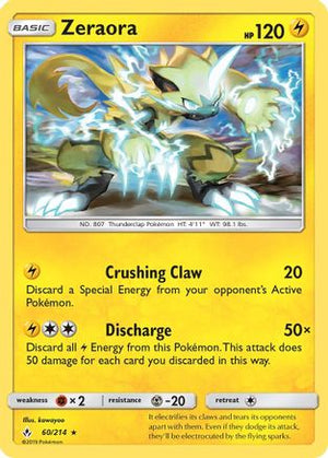 Zeraora 60/214 - Unbroken Bonds Reverse Holofoil - Poke-Collect