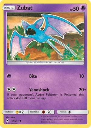 Zubat 64/214 - Unbroken Bonds Reverse Holofoil - Poke-Collect
