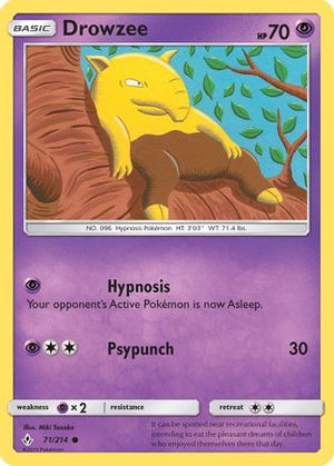 Drowzee 71/214 - SM  Unbroken Bonds Reverse Holofoil - Poke-Collect