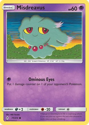 Misdreavus 77/214 - Unbroken Bonds Reverse Holofoil - Poke-Collect