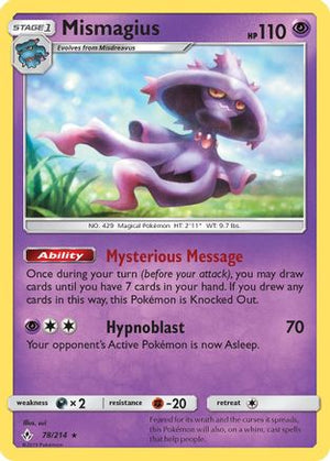 Mismagius 78/214 - Unbroken Bonds - Poke-Collect