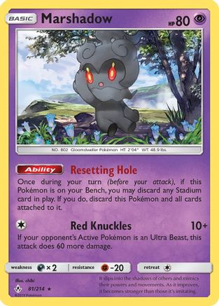 Marshadow 81/214 - Unbroken Bonds Holofoil - Poke-Collect