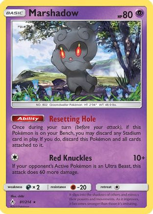 Marshadow 81/214 - Unbroken Bonds Holofoil - Poke-Collect