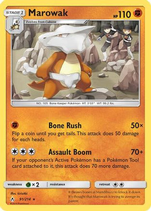 Marowak 91/214 - Unbroken Bonds - Poke-Collect