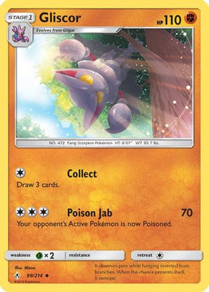 Gliscor 99/214 - SM  Unbroken Bonds Reverse Holofoil - Poke-Collect