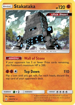 Stakataka 106/214 - Unbroken Bonds Holofoil - Poke-Collect