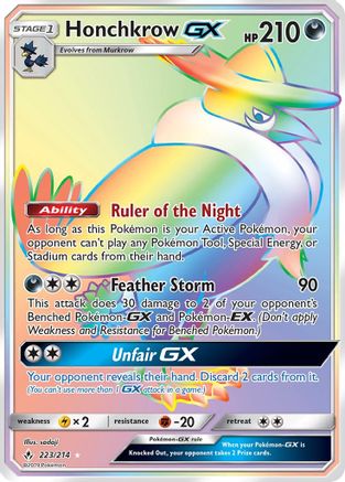 Honchkrow GX (Secret) 223/214 - SM  Unbroken Bonds Holofoil - Poke-Collect
