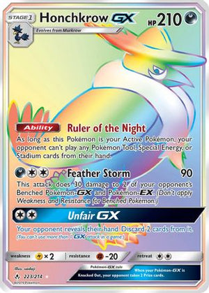 Honchkrow-GX 223/214 - Unbroken Bonds Holofoil - Poke-Collect
