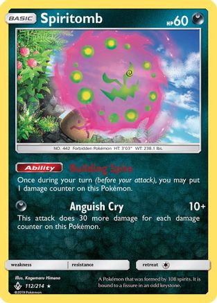 Spiritomb 112/214 - Unbroken Bonds Holofoil - Poke-Collect