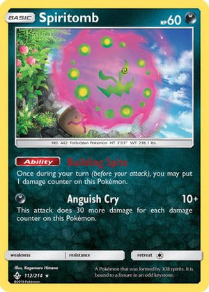 Spiritomb 112/214 - Unbroken Bonds Holofoil - Poke-Collect