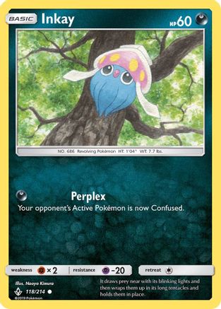 Inkay 118/214 - SM  Unbroken Bonds - Poke-Collect
